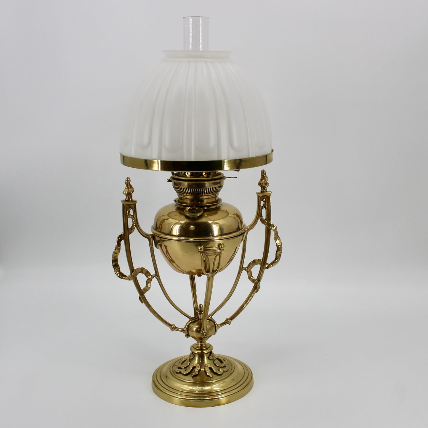 Rare 1860's Ornate Brass Morris Patent Lamp by Hinks & Son