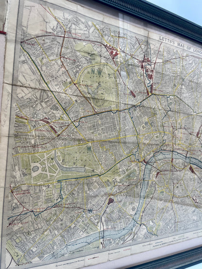 Carte de poche de Londres de 1881