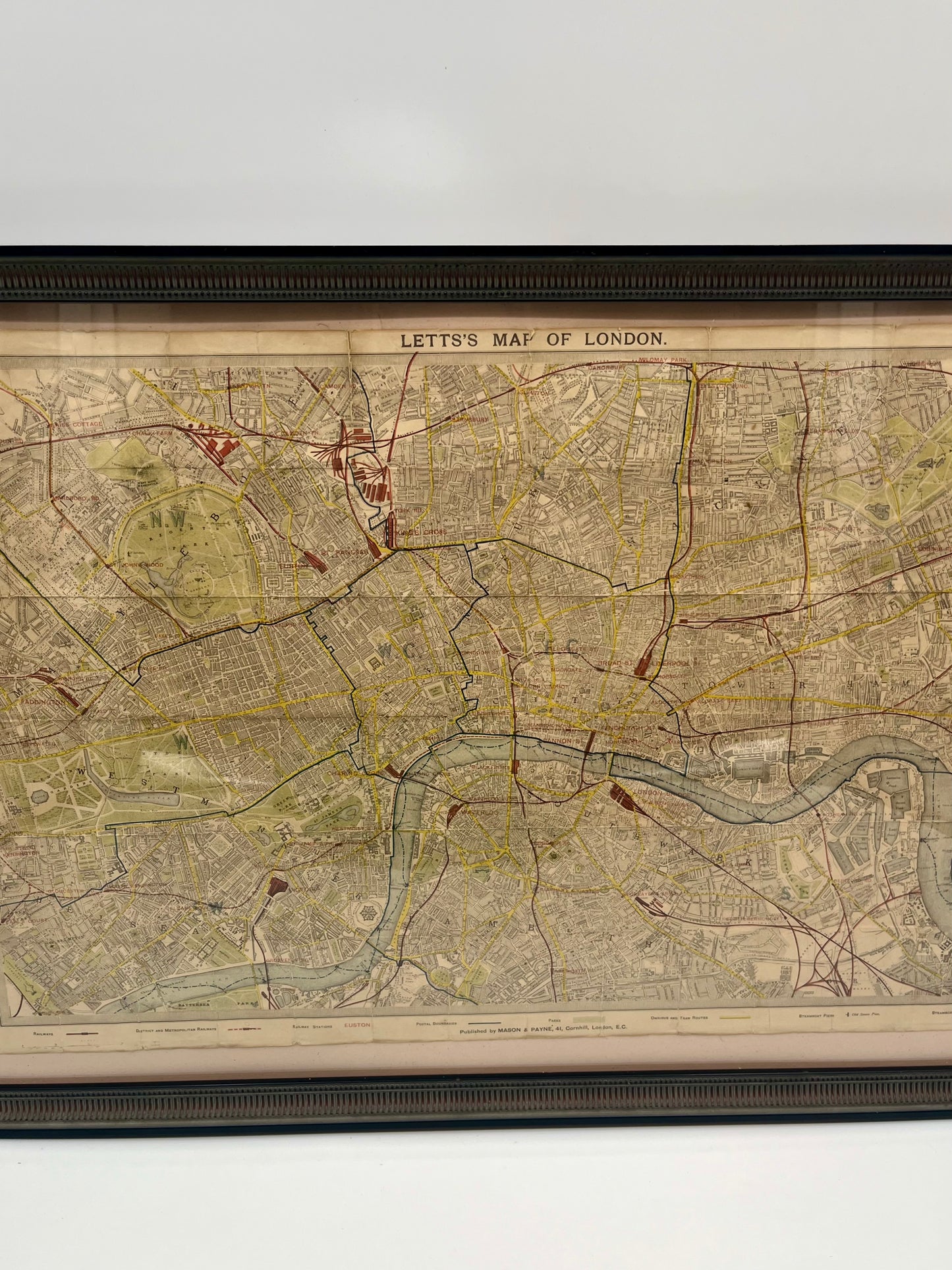 1881 Lett’s Pocket Map of London