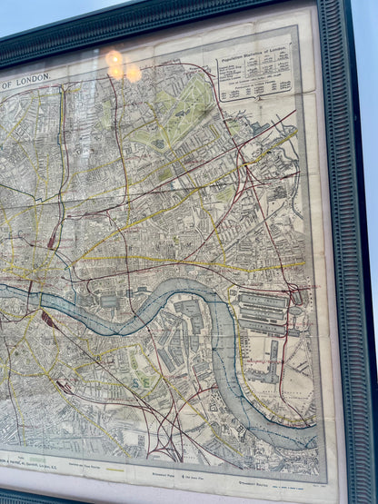 Carte de poche de Londres de 1881