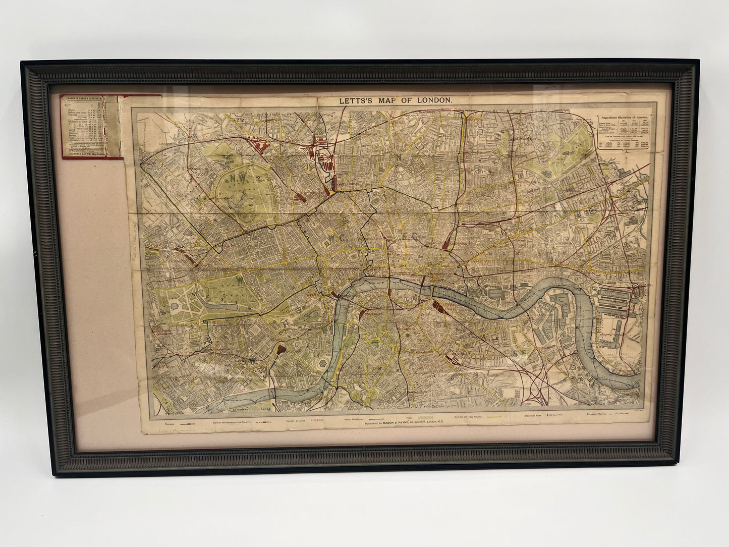 1881 Lett’s Pocket Map of London