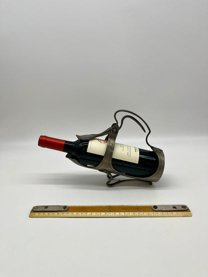 Porte-bouteilles de vin en étain français orné par Etain Royal