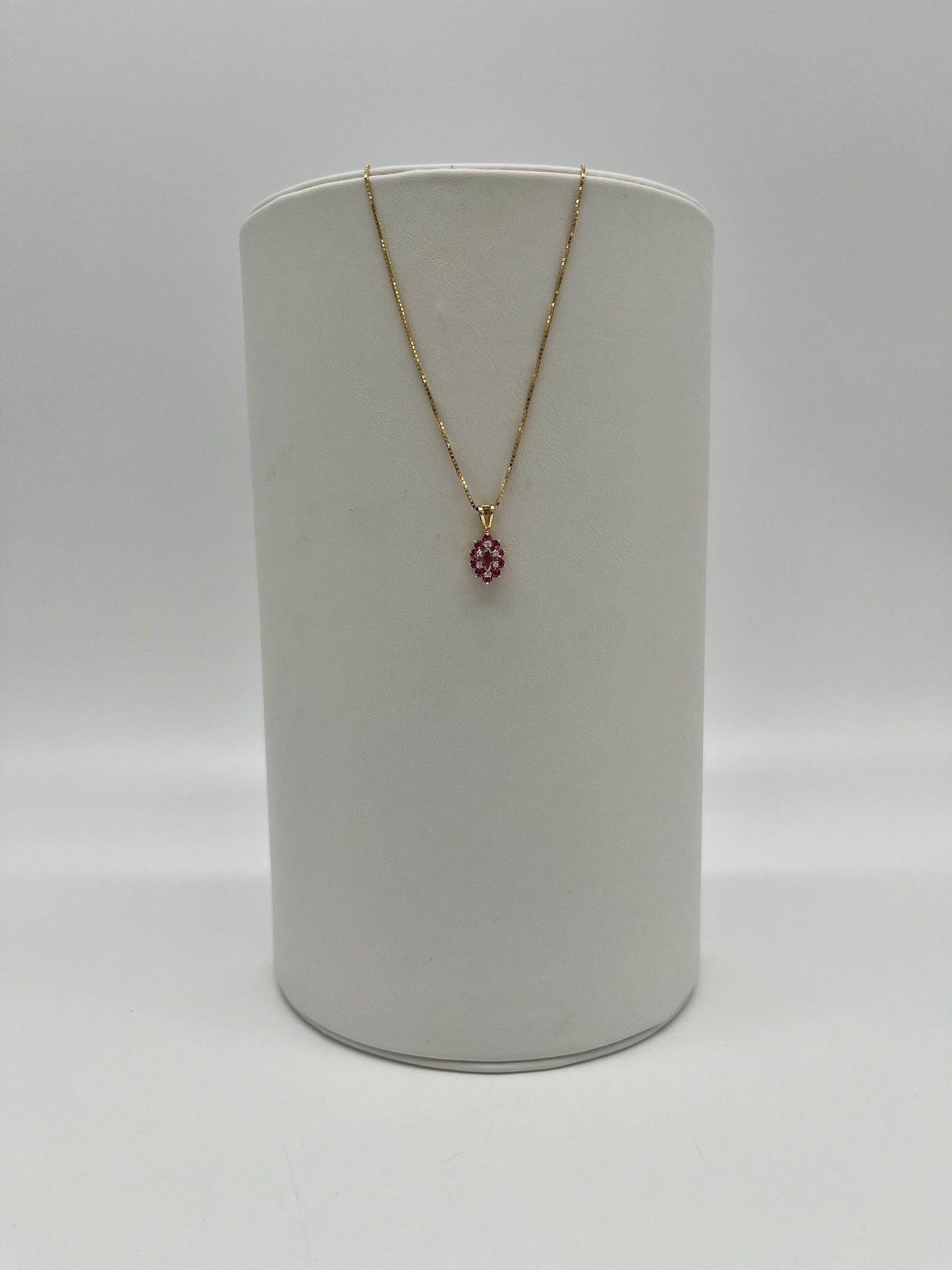 Ruby & Diamond Necklace Ring Set, 2.4 CTW 14K Gold