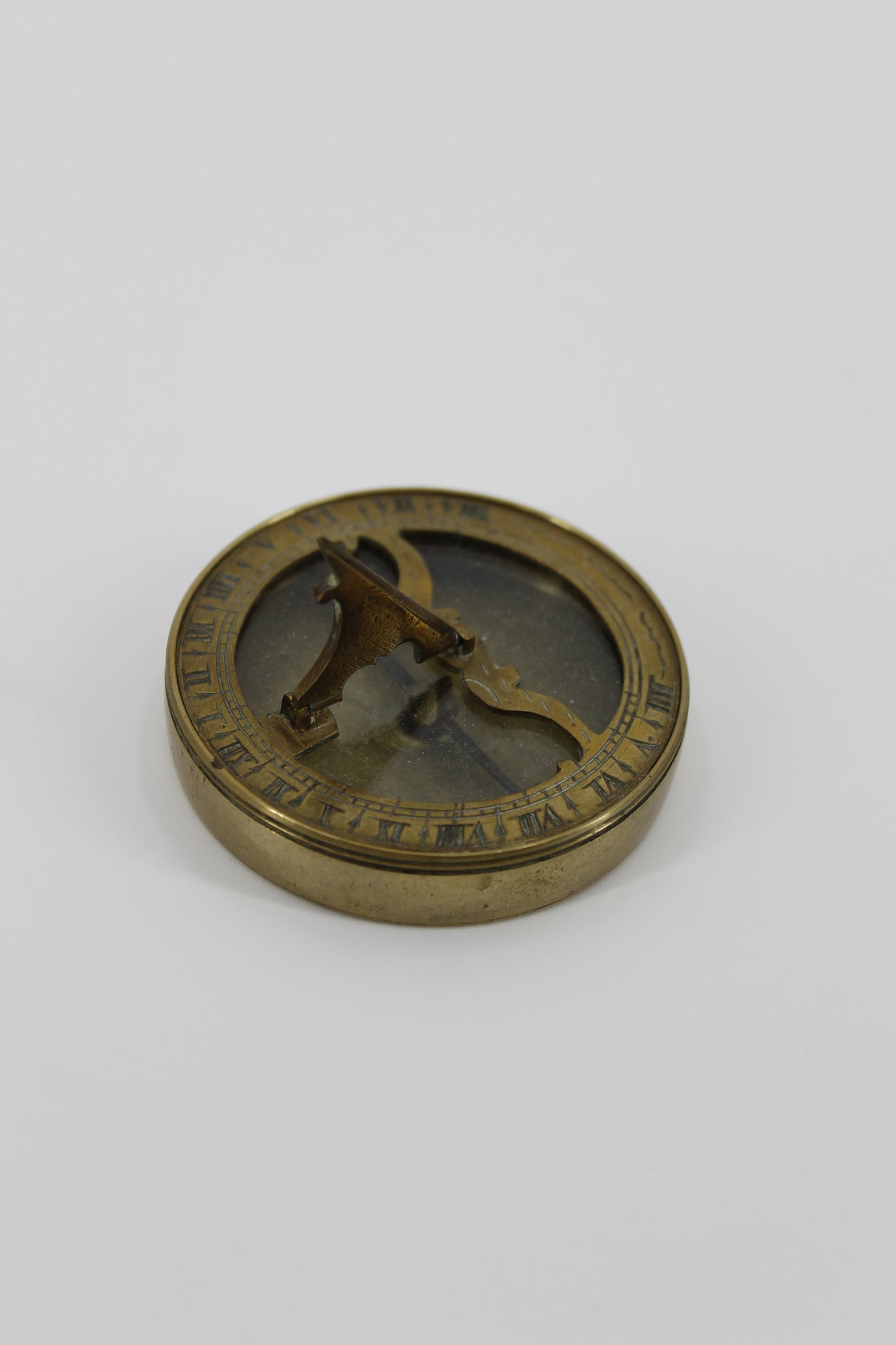 Early 19th Century Brass Pocket Sundial Compass