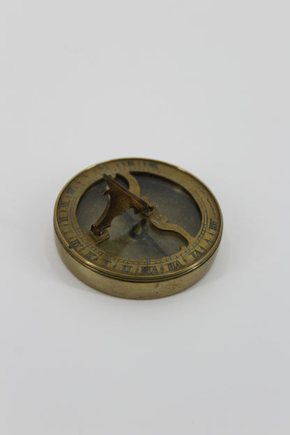 Early 19th Century Brass Pocket Sundial Compass