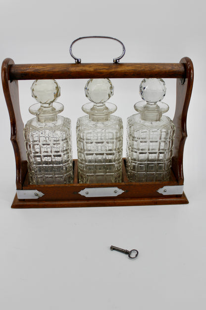 Complete 19th Century Tantalus Set (With Key)