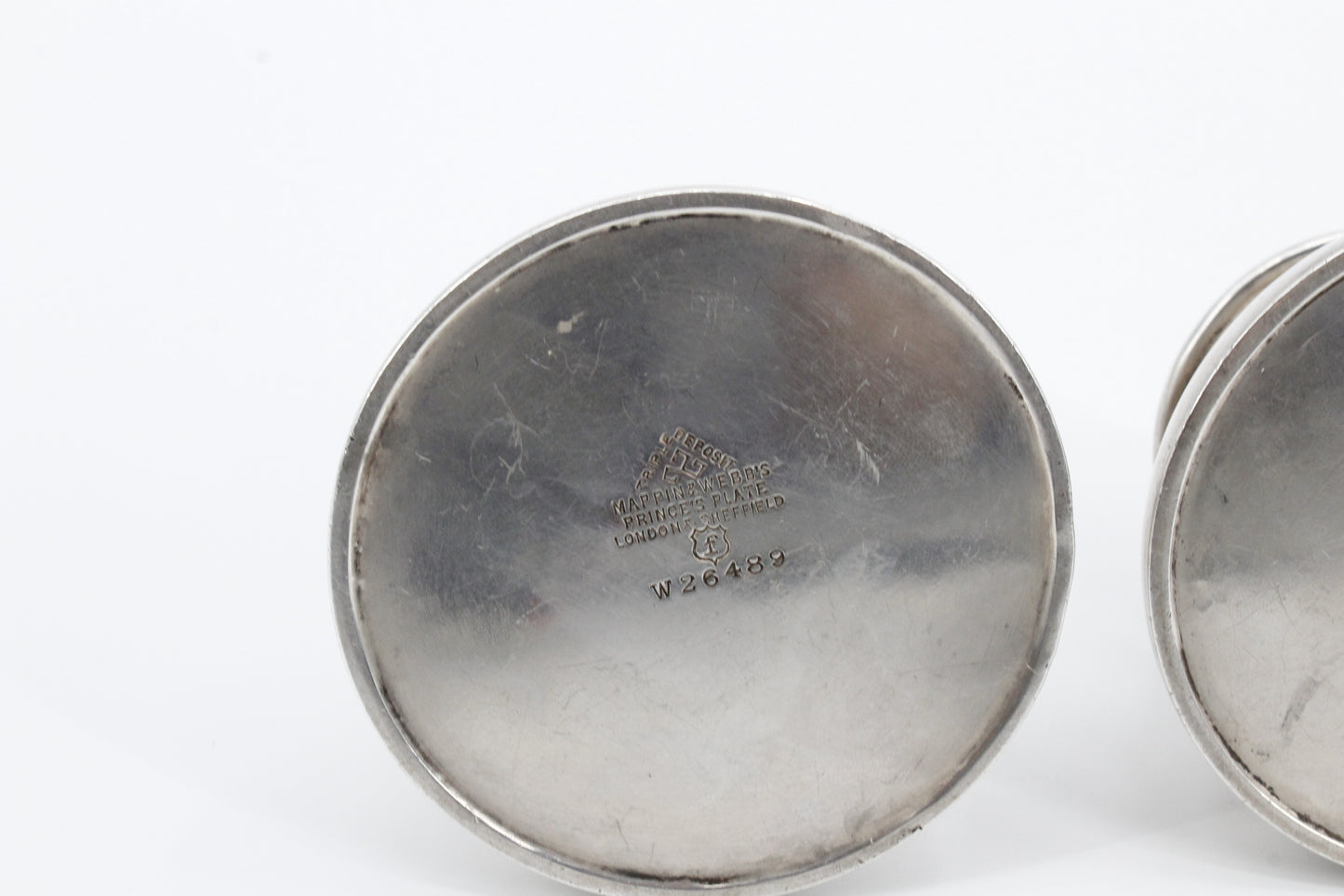 Mappin & Webb Silver Cigar Rest Pair