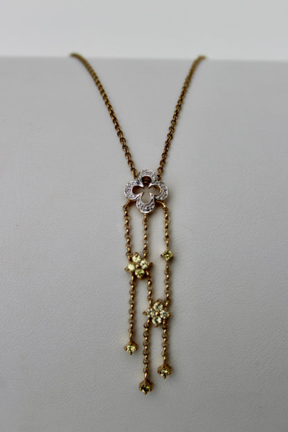 Edwardian Peridot Pendant, 0.7CTW 9K Gold
