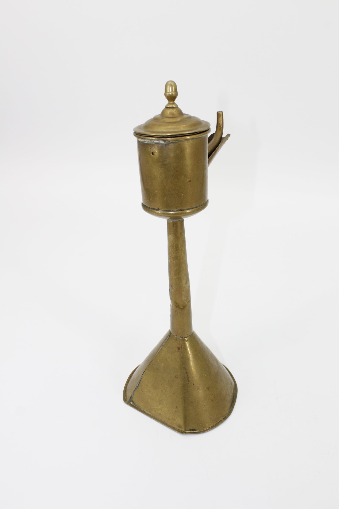 18th Century Flemish Brass Spout Lamp