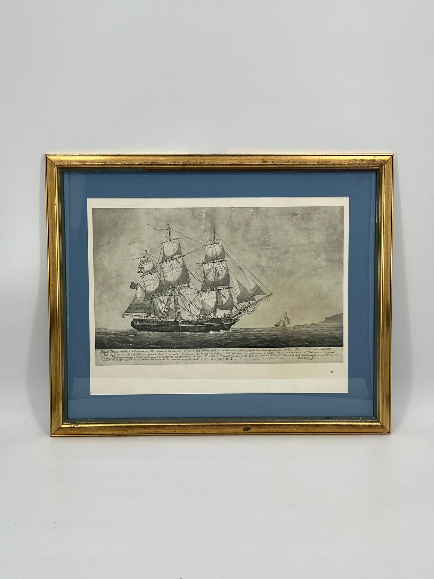 1800's Greek Ships Framed Trio