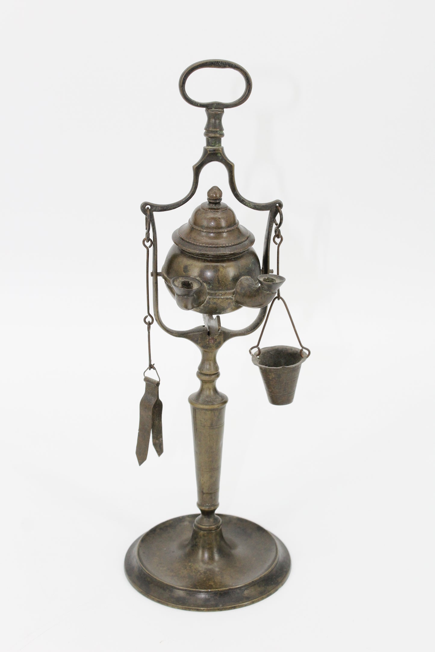 Late Byzantine Bronze Rotating Double-Spout Lucerna