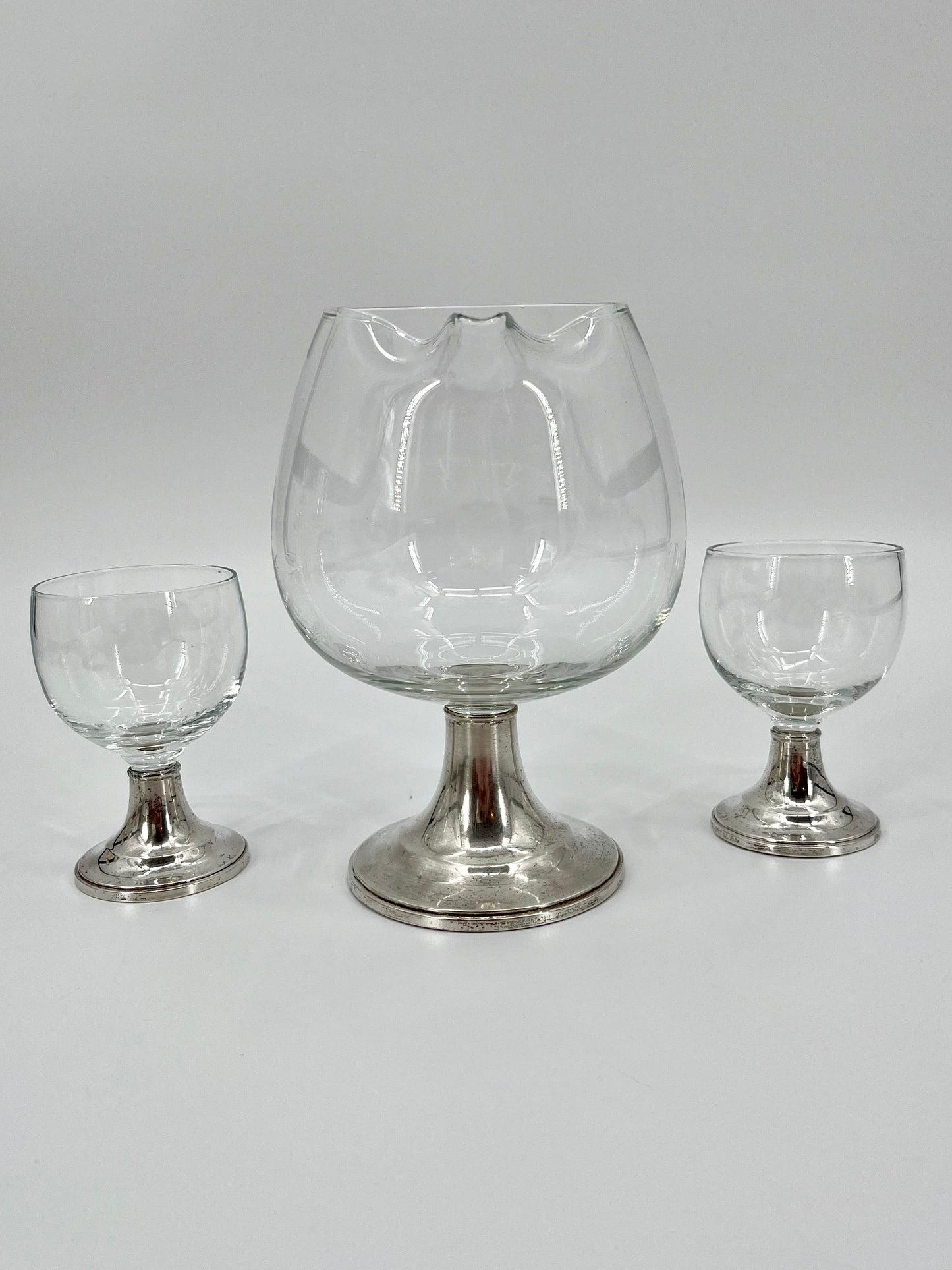 Sterling Silver Decanter & Glass Set by Alvin