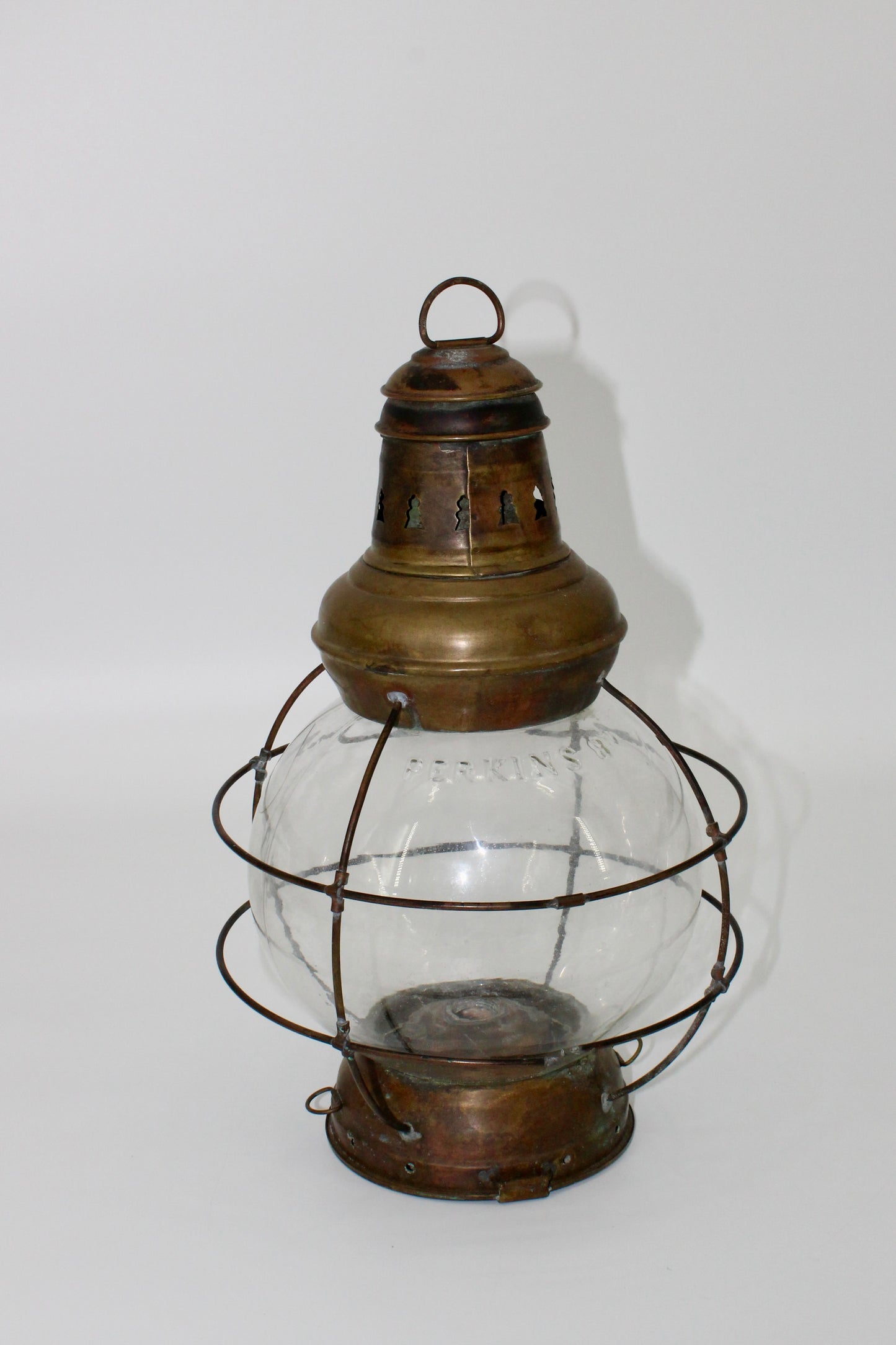 1940 All-Brass 'PERKO' Onion Lantern w/ Guard