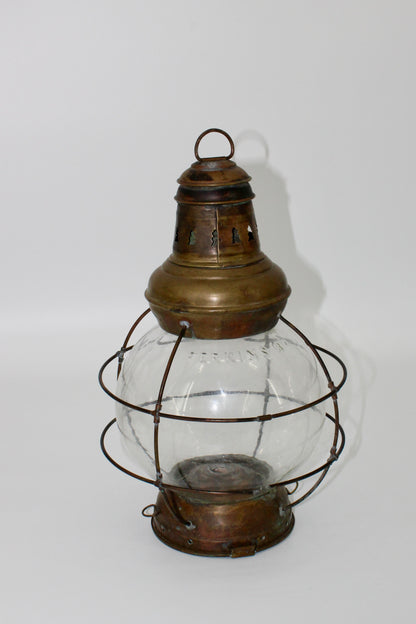 1940 All-Brass 'PERKO' Onion Lantern w/ Guard