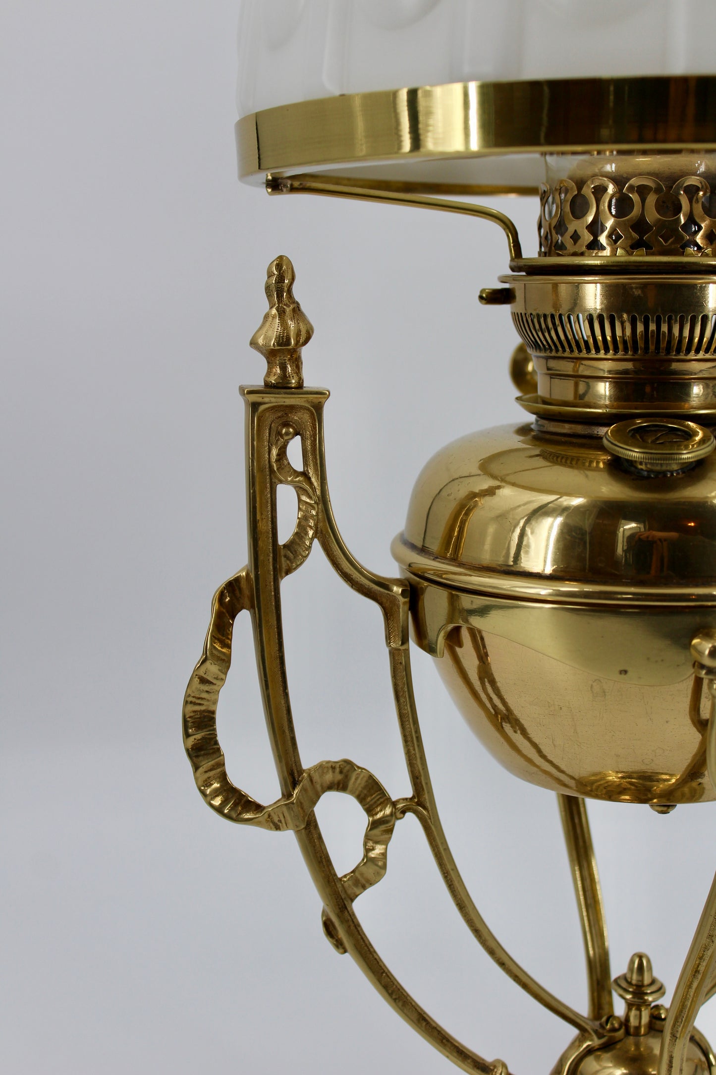 Rare 1860's Ornate Brass Morris Patent Lamp by Hinks & Son