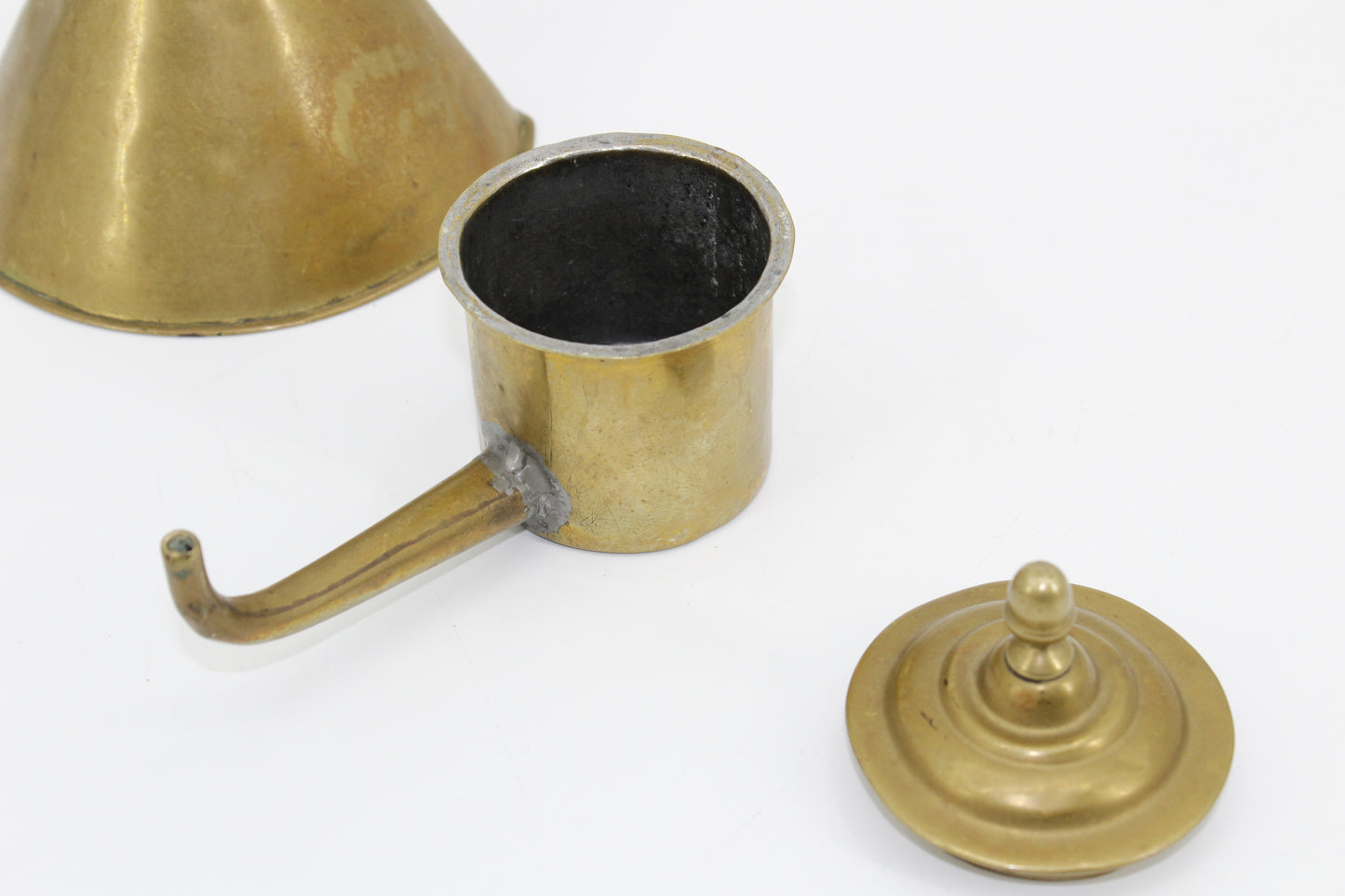 18th Century Flemish Brass Spout Lamp