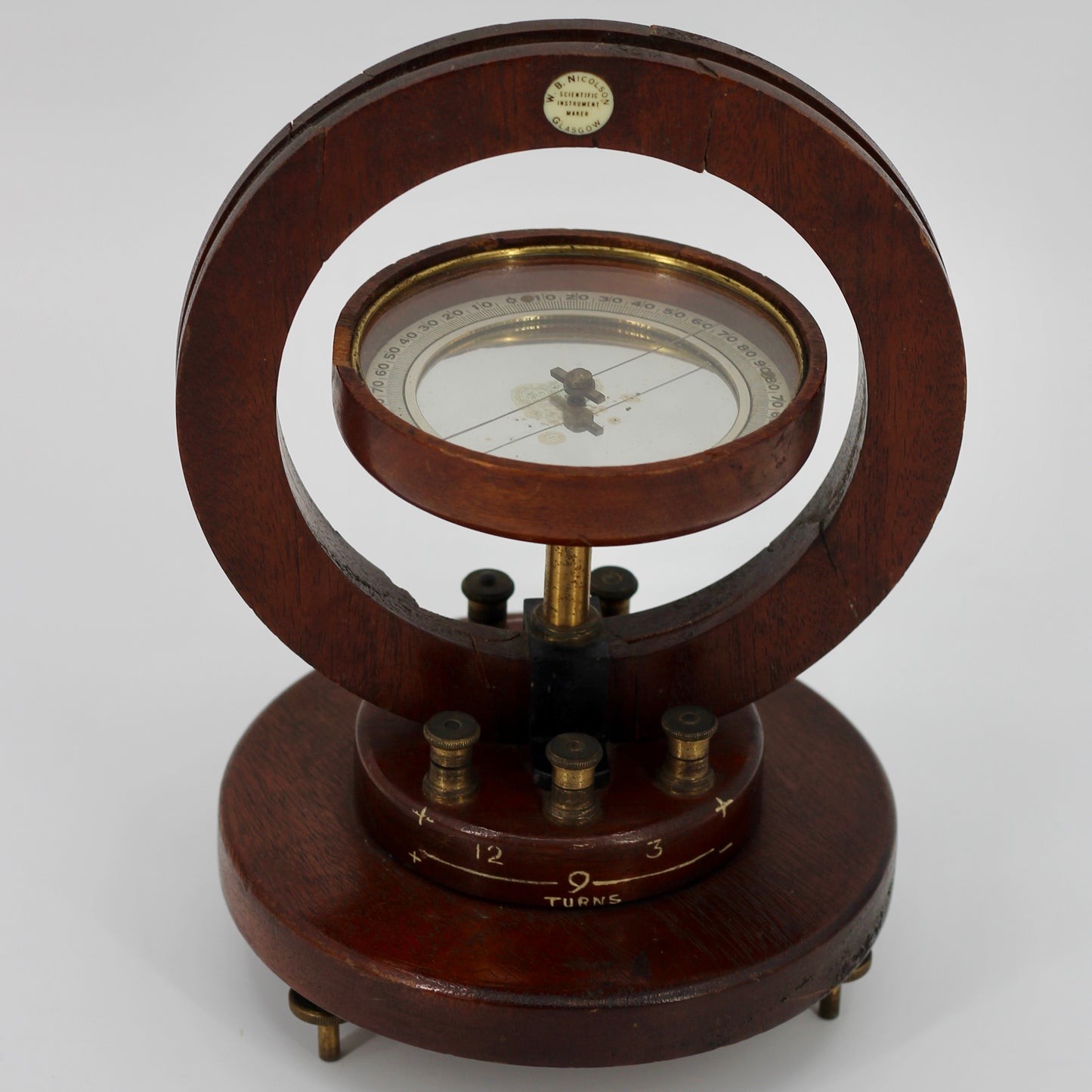 Tangent Galvanometer by W.B. Nicolson (Cloched)