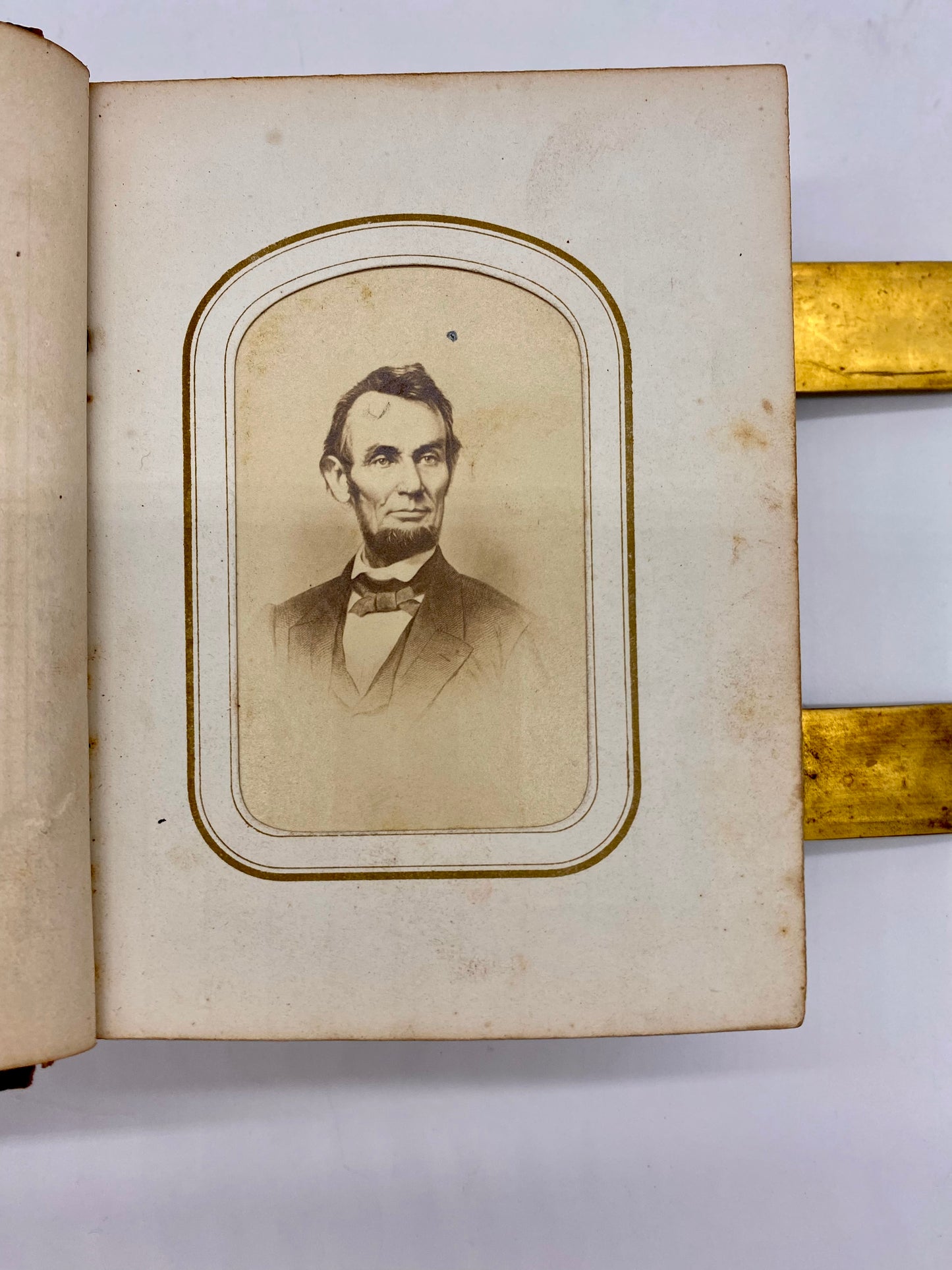 1862 Early Henry Altemus Co. Photograph Album- Rare Abraham Lincoln & US Presidential Carte-de-visites