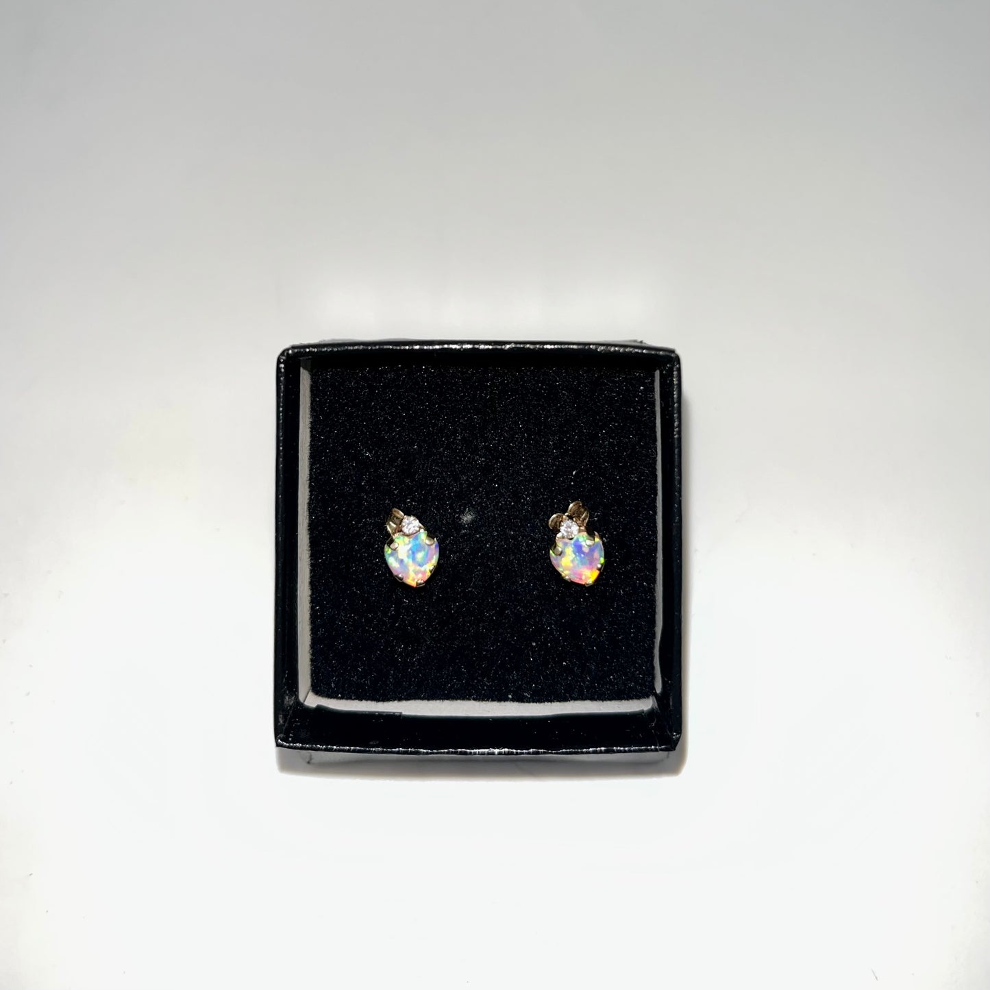 Pink Opal and Diamond Earrings, 1 CTW 10K Gold