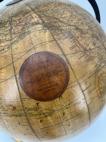 1891-1903 Telluric Table Globe by Rand McNally