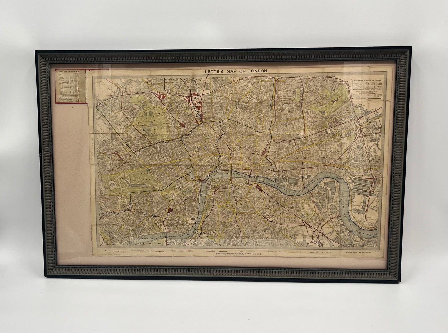 1881 Lett’s Pocket Map of London