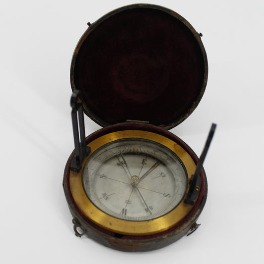 Chagrin-Cased French Surveyors Compass