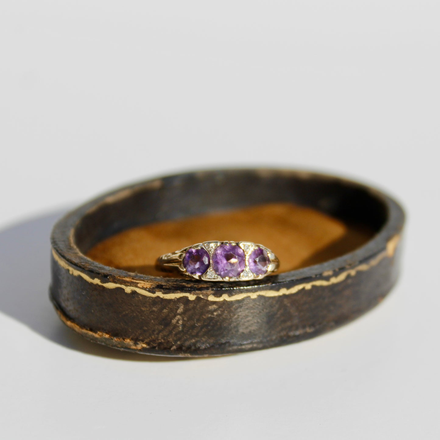 Amethyst & Diamond Ring, 1 Carat 14K Gold
