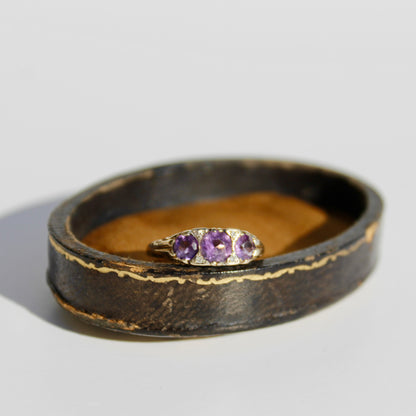 Amethyst & Diamond Ring, 1 Carat 14K Gold