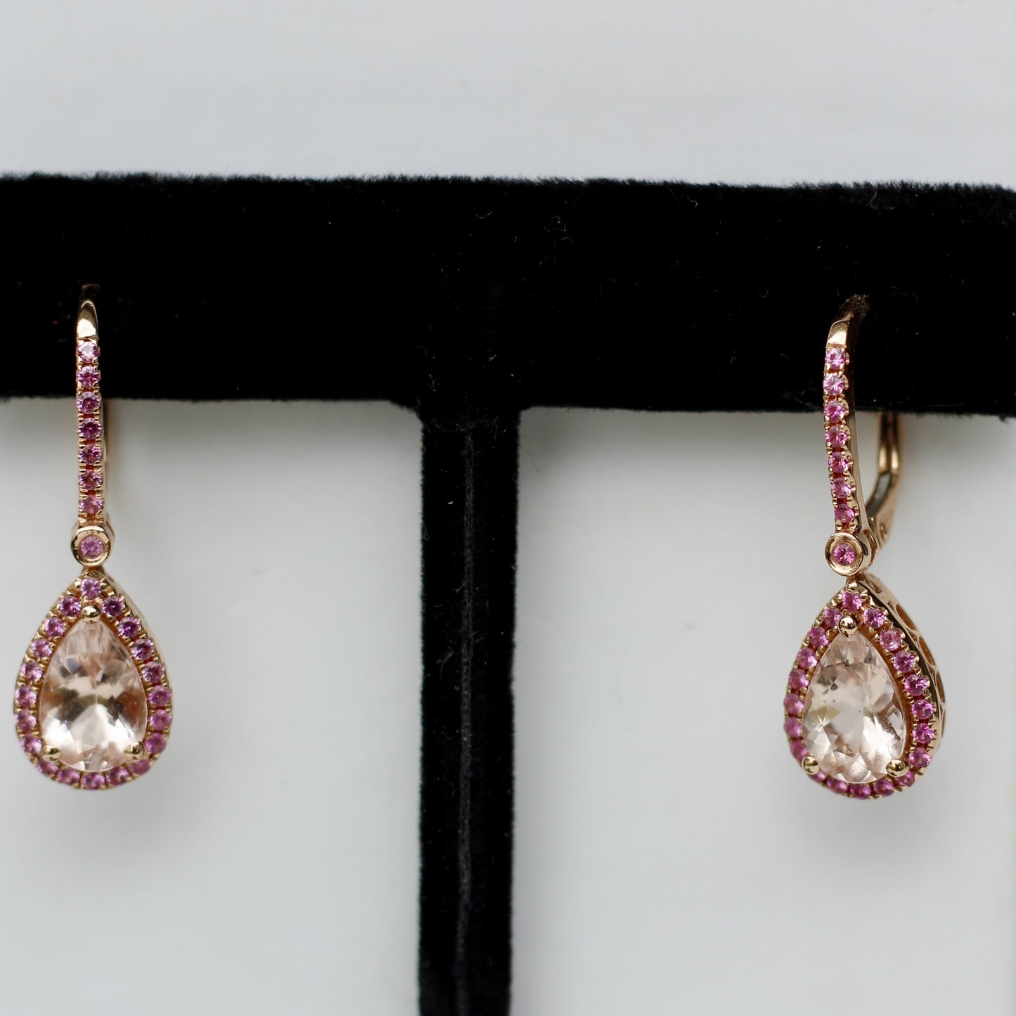 Morganite & Pink Sapphire Set, 6.1 Carats 14K Gold