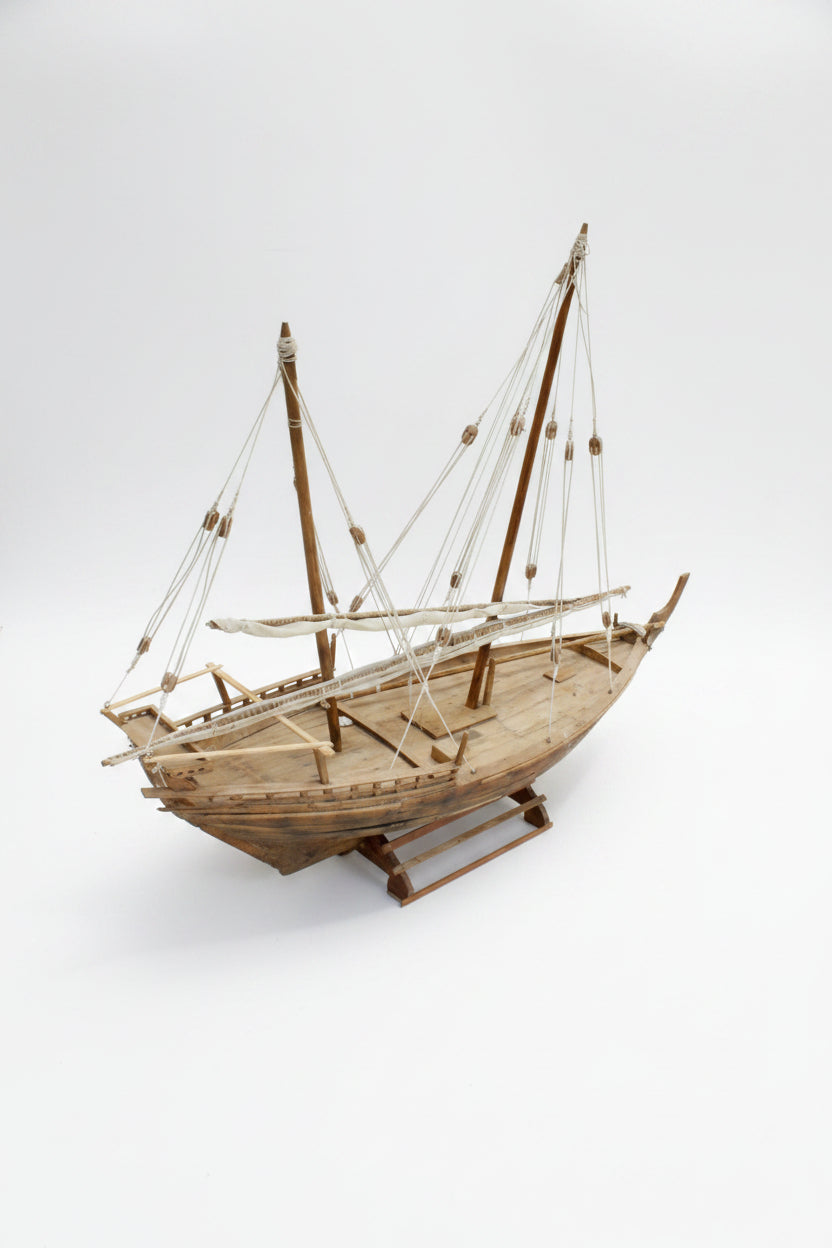 Large Antique Dhow Model Boat