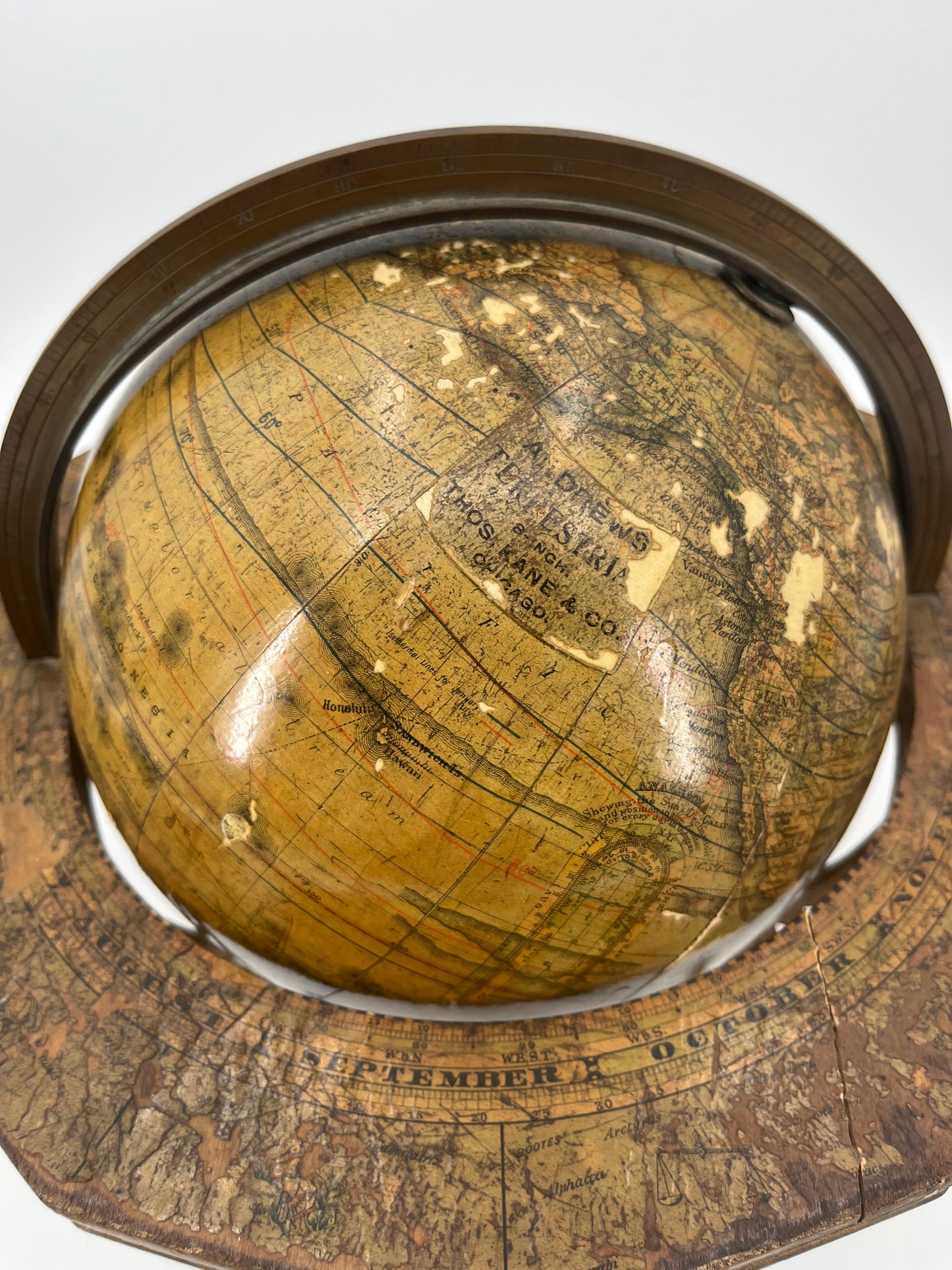 1880's Andrews Terrestrial Globe