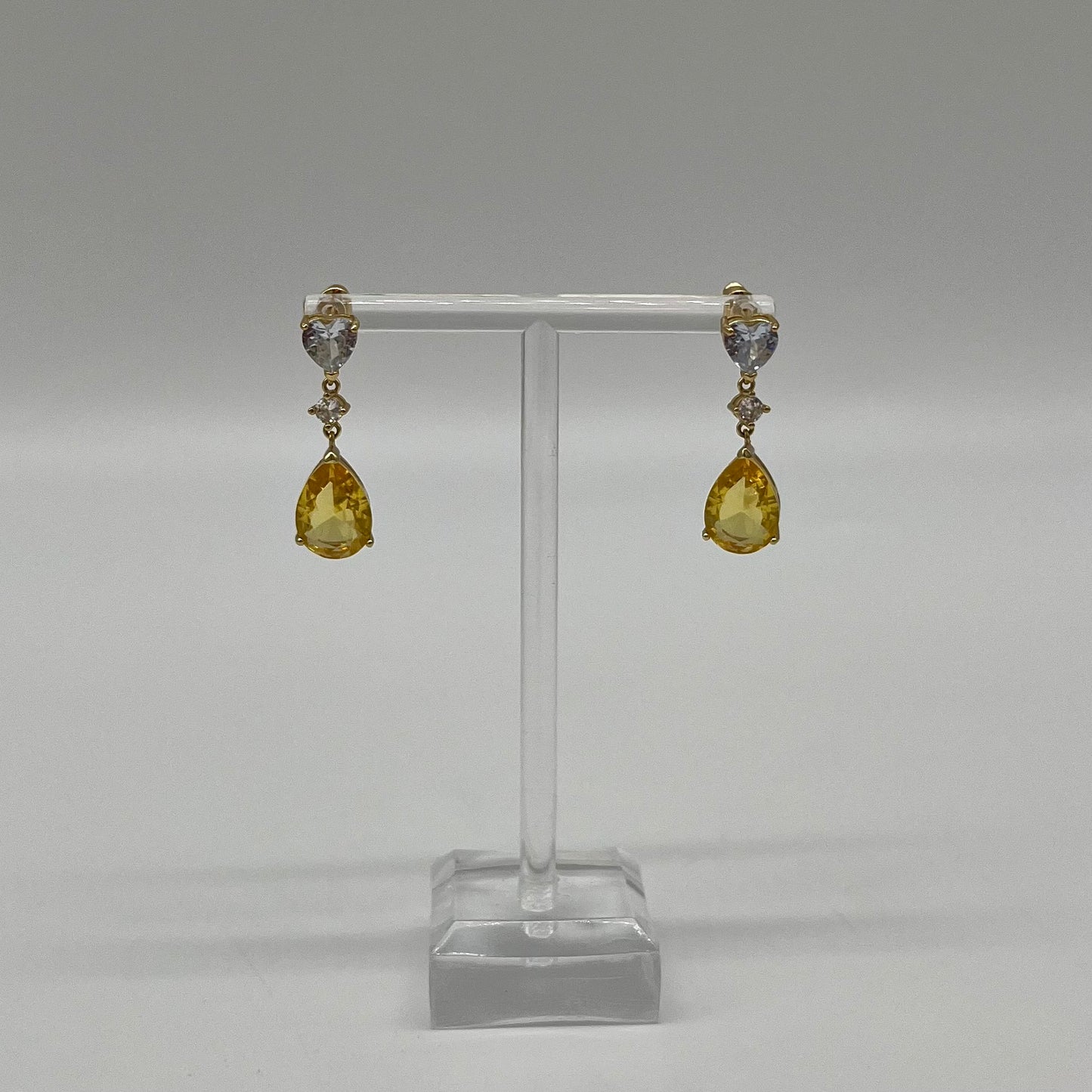 Citrine & Burmese Spinel Drop Earrings, 12 CTW 14K Vermeil