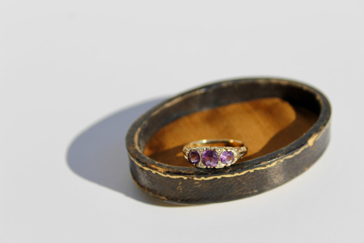 Amethyst & Diamond Ring, 1 Carat 14K Gold
