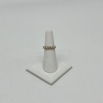 1920's Band of Pearls Ring, 1.06 CTW 9K Gold