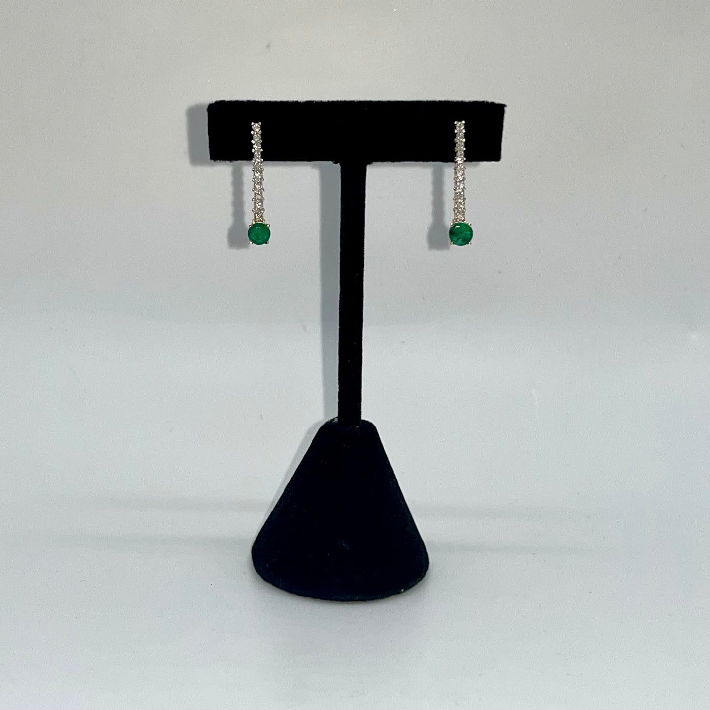 Emerald & Diamond Drop Earrings, 1.01 CTW 14K Gold