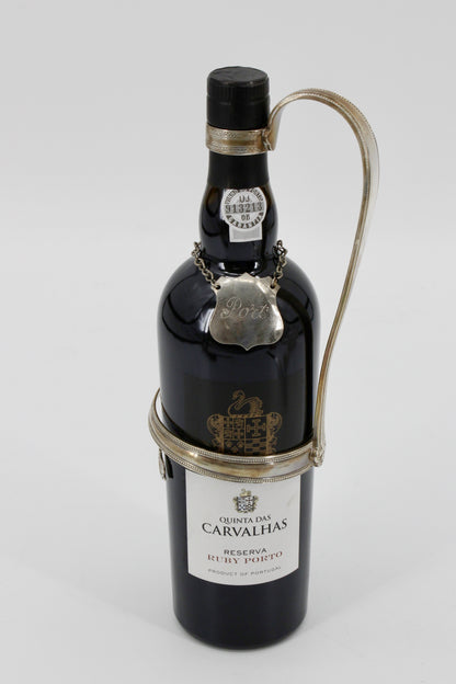 1864 Curved Silver Cradle Decanter by Elkington & Co.