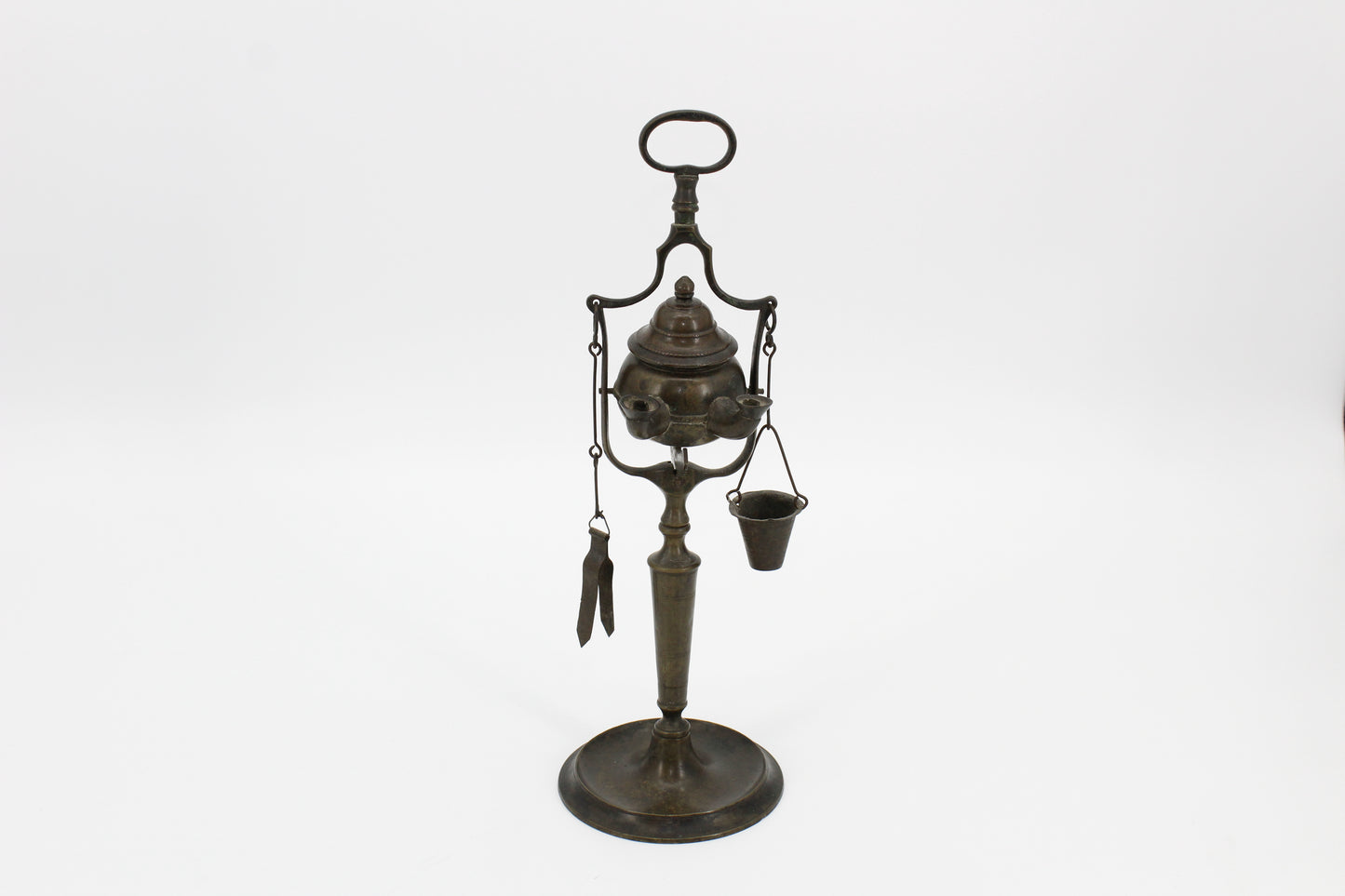 Late Byzantine Bronze Rotating Double-Spout Lucerna