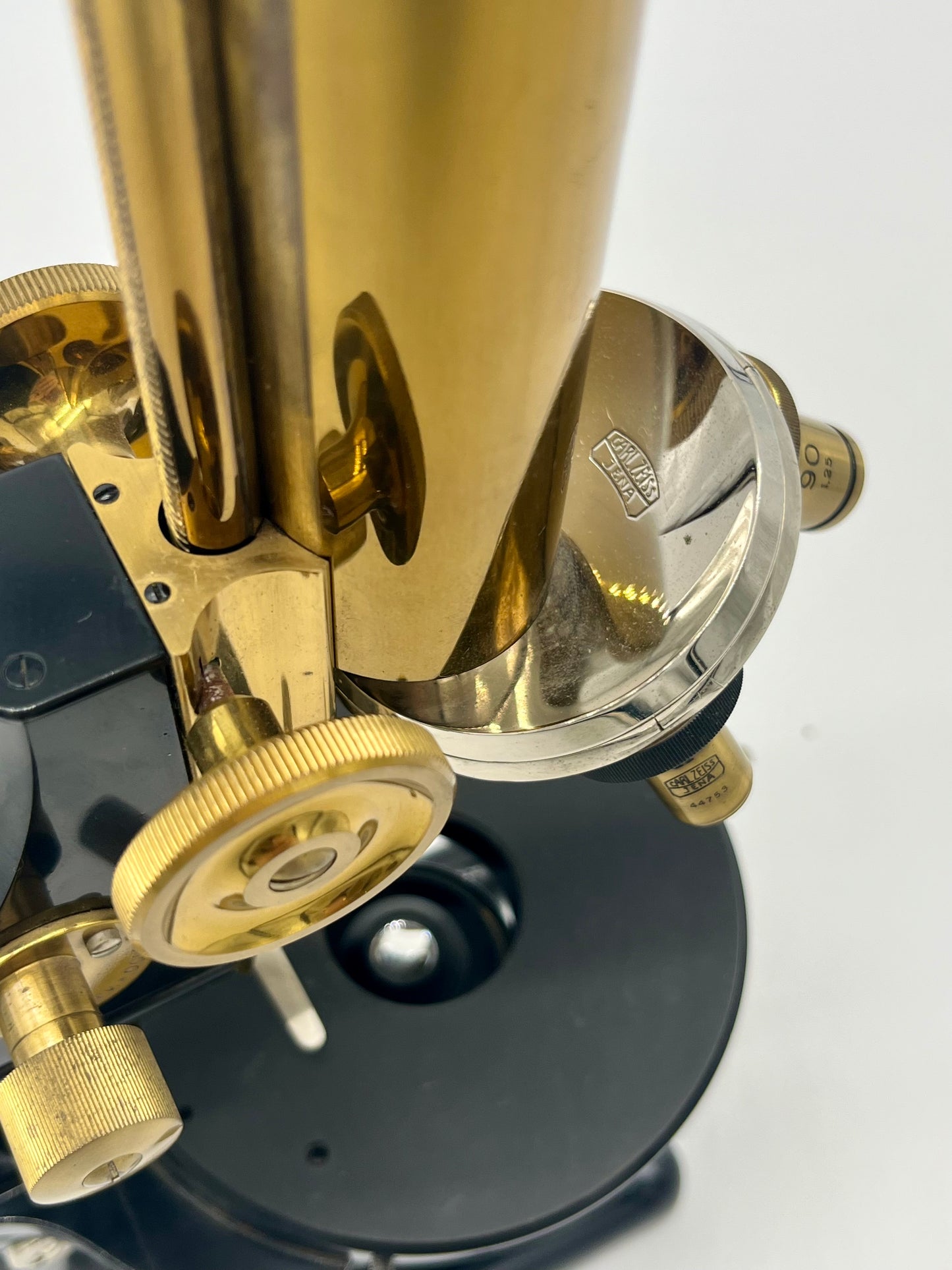 1930's German Jena Brass Microscope by Carl Zeiss