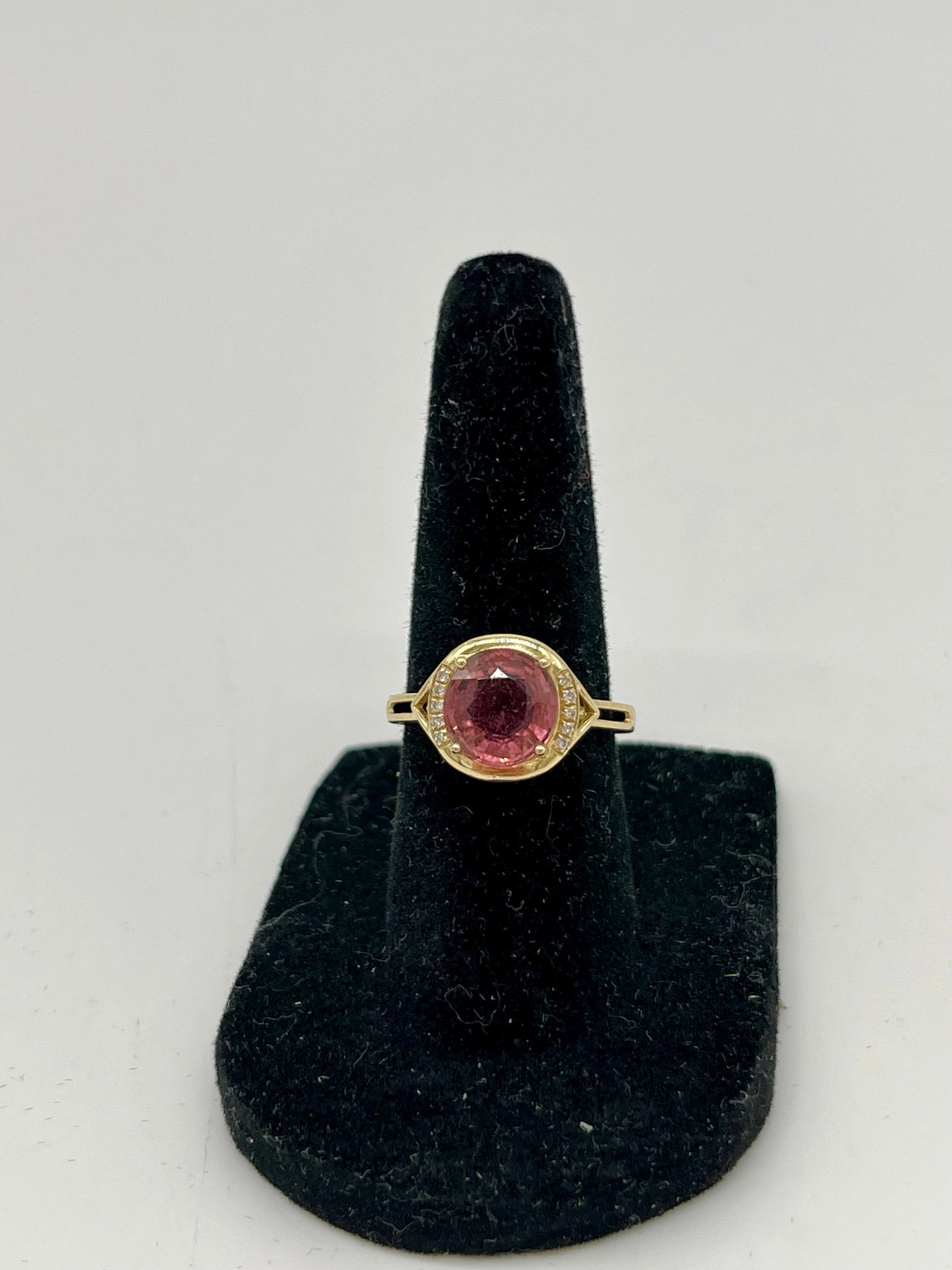 Pink Tourmaline & Diamond Ring, 2 CTW 14K Gold