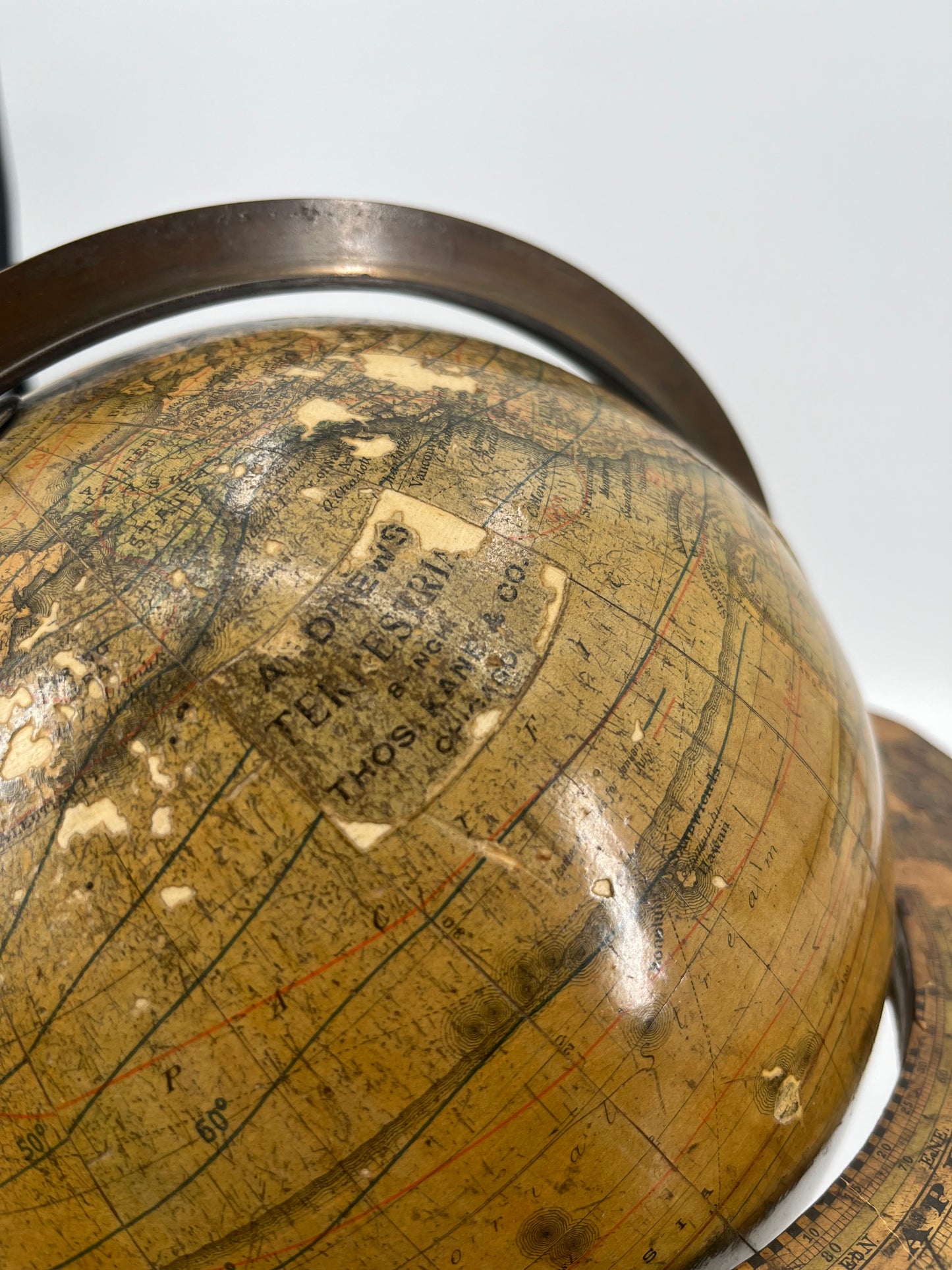 1880's Andrews Terrestrial Globe
