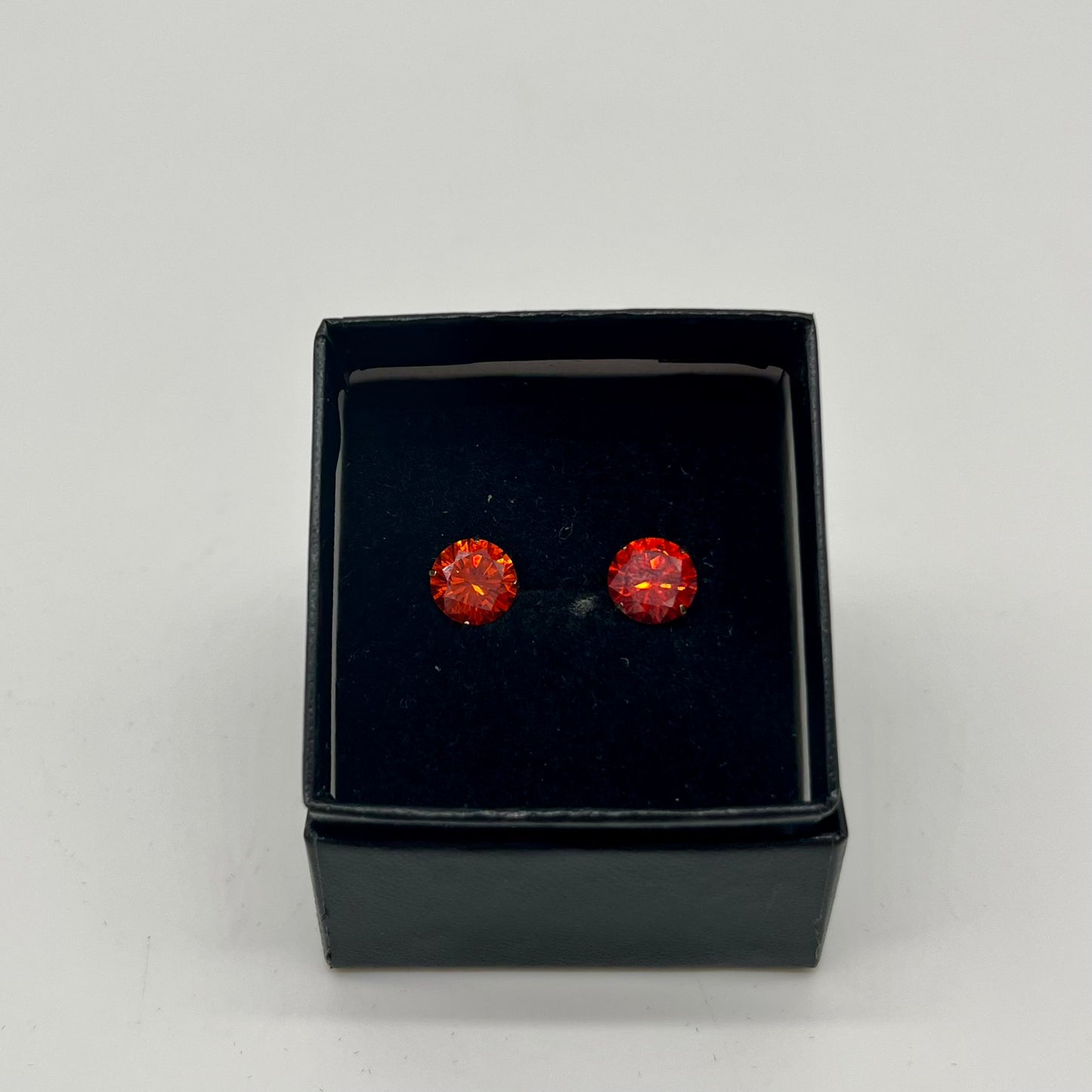 Mexican Fire Opal Stud Earrings, 3.10 CTW 18K Gold