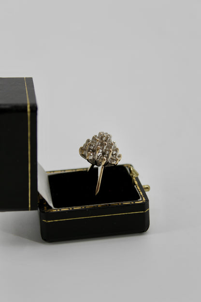 Antique Diamond Cluster Ring, 2.82 CTW 14K Gold