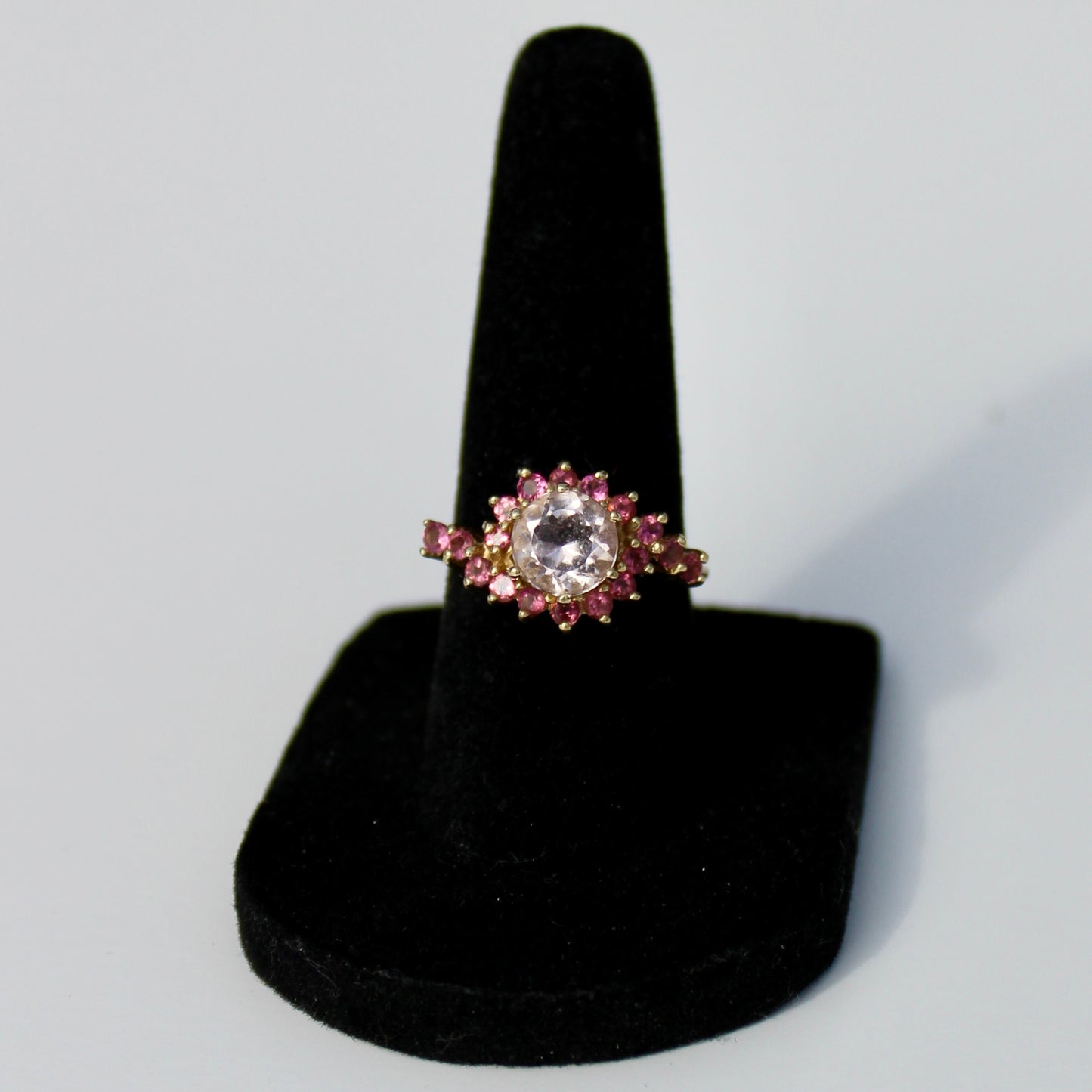 Morganite & Pink Sapphire Ring, 2.23 Carats 14K Gold