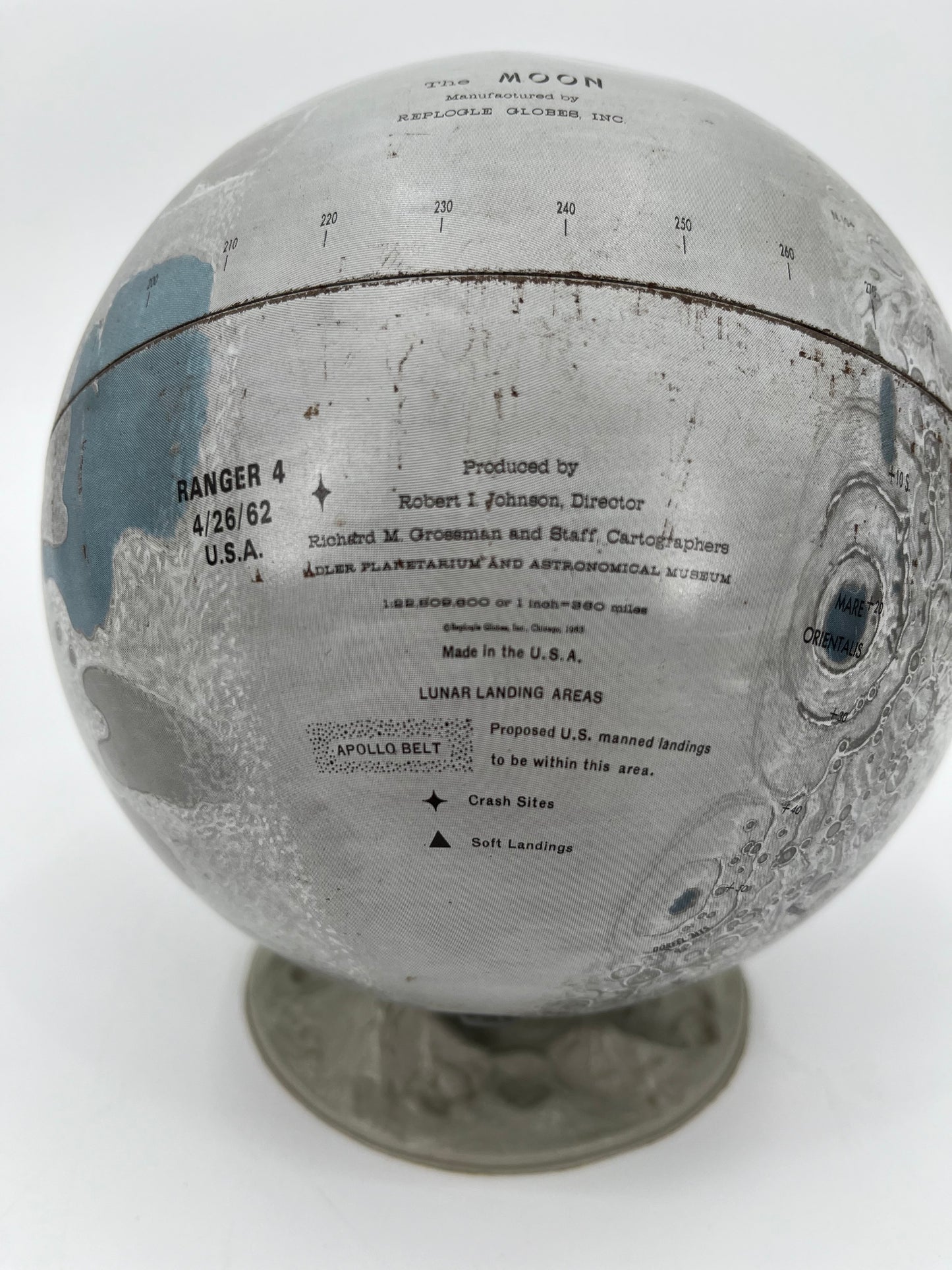 Vintage Lunar Hand Globe