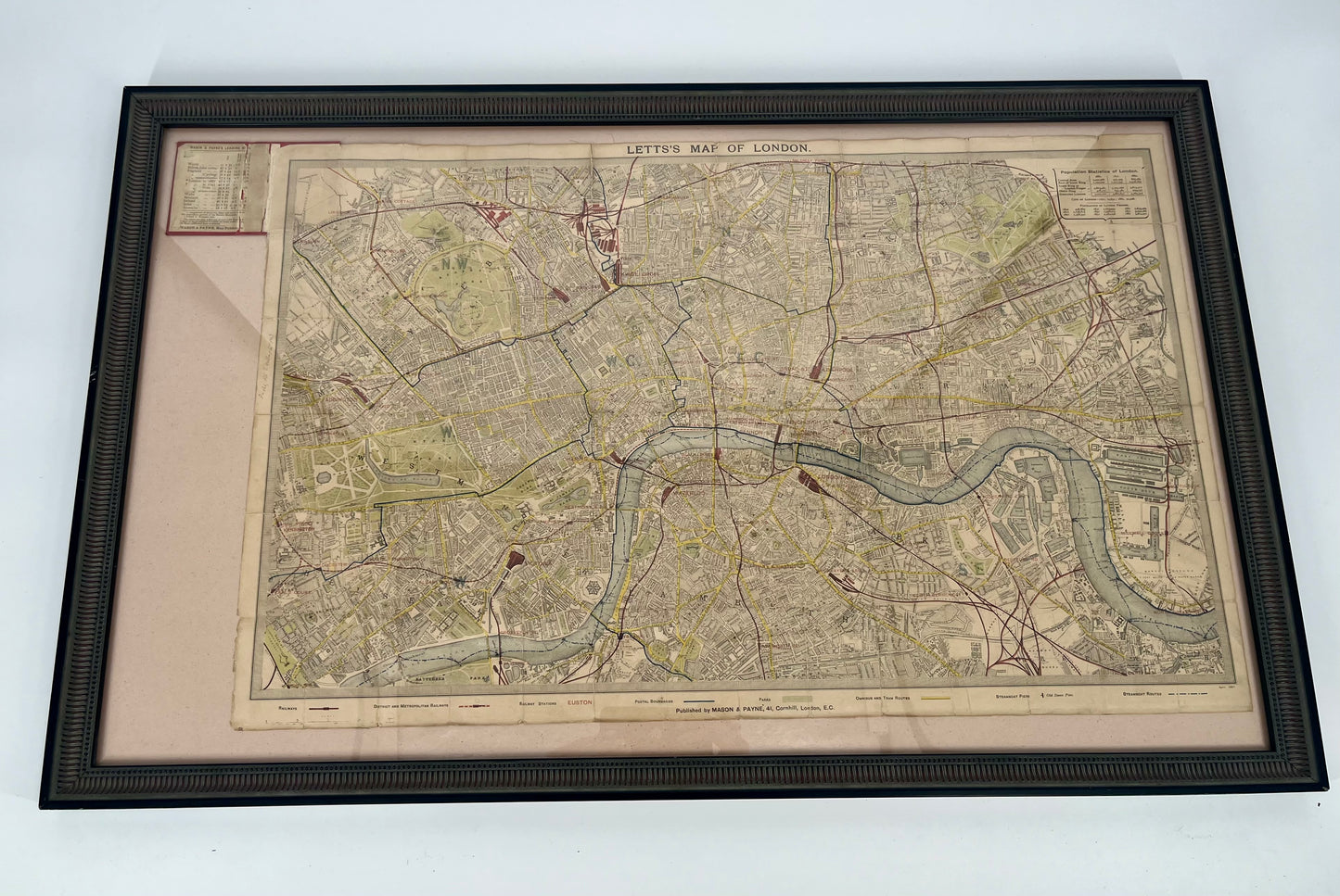 1881 Lett’s Pocket Map of London