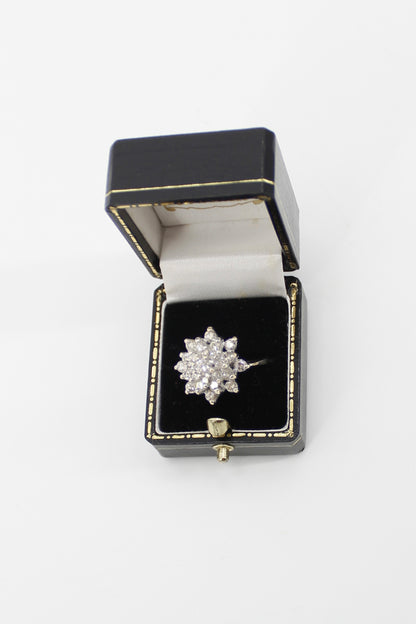 Antique Diamond Cluster Ring, 2.82 CTW 14K Gold