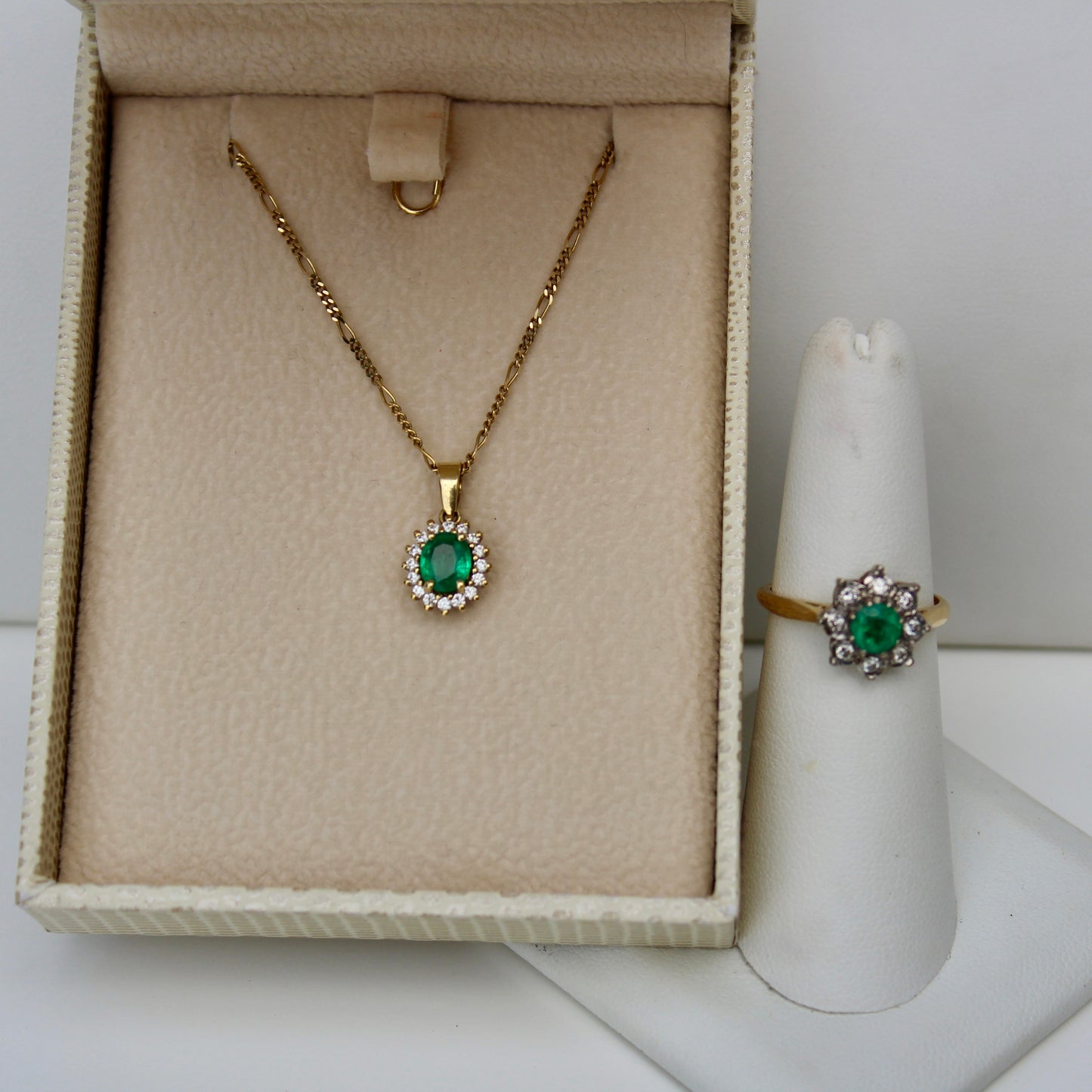 Emerald & Diamond Pendant, 0.83 CTW 18K Gold