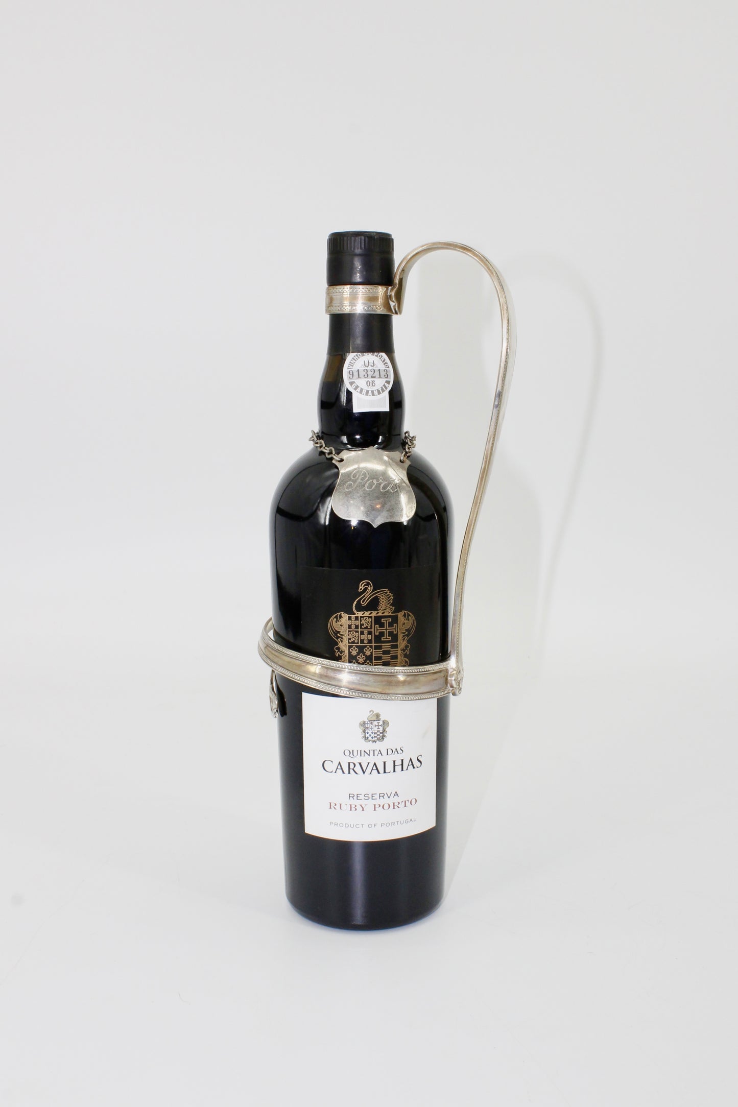 1864 Curved Silver Cradle Decanter by Elkington & Co.