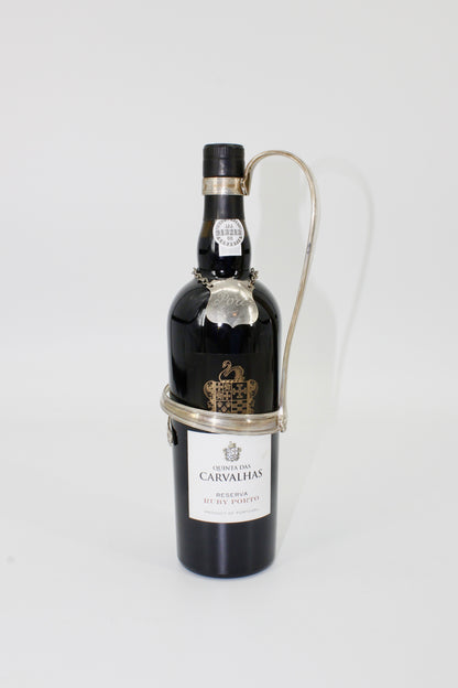 1864 Curved Silver Cradle Decanter by Elkington & Co.