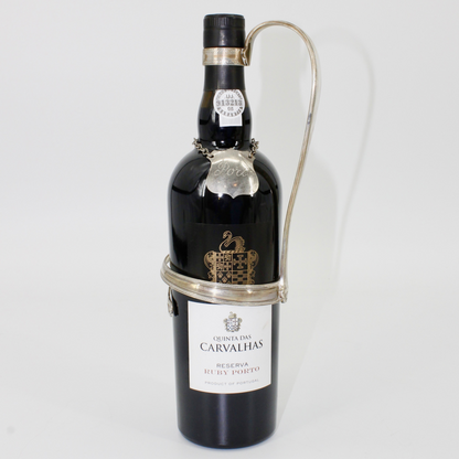 1864 Curved Silver Cradle Decanter by Elkington & Co.